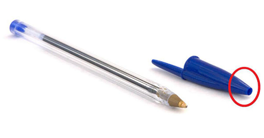 капачката на най-използваната химикалка